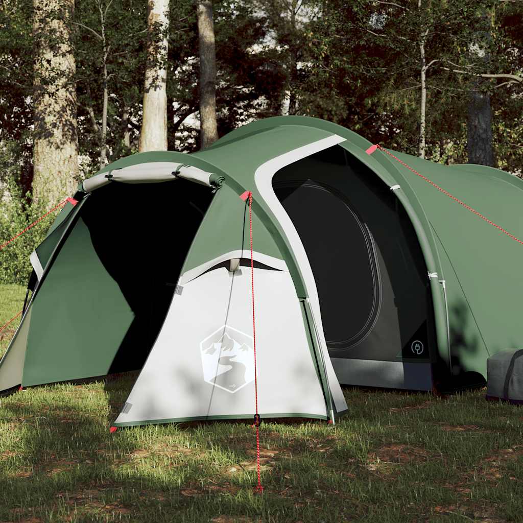 vidaXL Camping Tent Tunnel 2-Person Green Waterproof 1