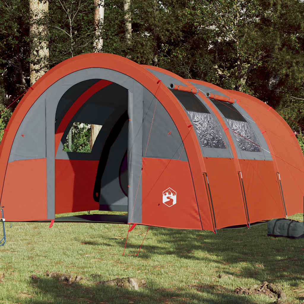 Camping Tent Tunnel 4-Person Waterproof Orange