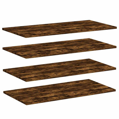 vidaXL Wall Shelves 4 pcs Smoked Oak 80x40x1,5 cm Engineered Wood 2