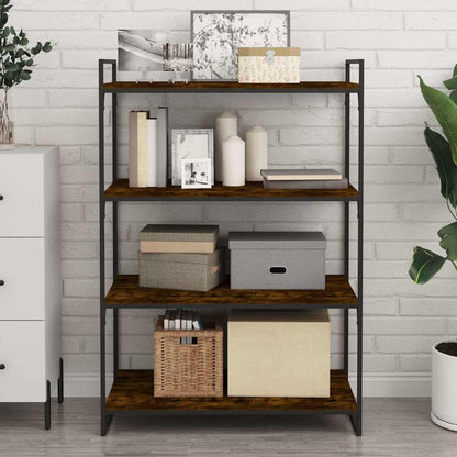 vidaXL Wall Shelves 4 pcs Smoked Oak 80x40x1,5 cm Engineered Wood 3