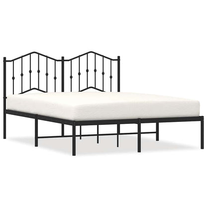 vidaXL Bed Frame | Black | Powder-Coated Steel | Double | Bed Frame 2