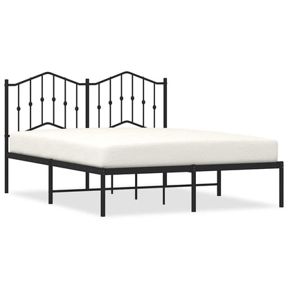 vidaXL Bed Frame | Black | Powder-Coated Steel | Large | Bed Frame | Rectangular 2