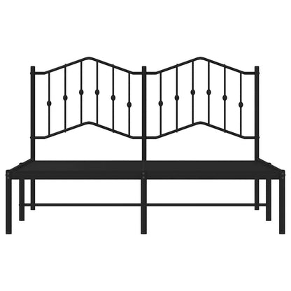 vidaXL Bed Frame | Black | Powder-Coated Steel | Large | Bed Frame | Rectangular 6