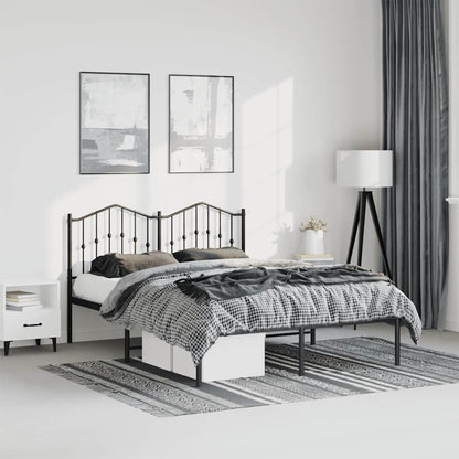 vidaXL Bed Frame | Black | Powder-Coated Steel | Large | Bed Frame | Rectangular 1
