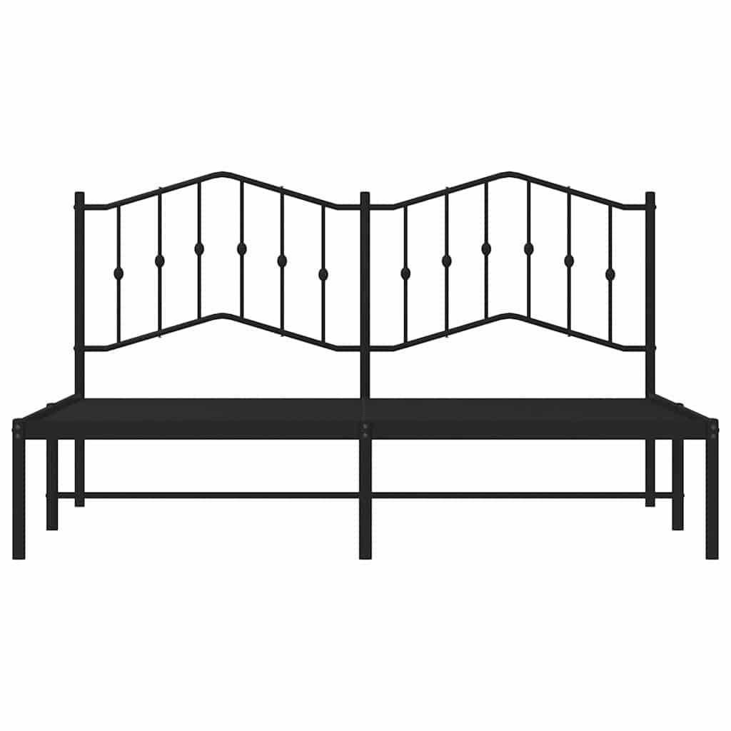 vidaXL Bed Frame | Black | Powder-coated steel | King | Bed Frame | Rectangular 6