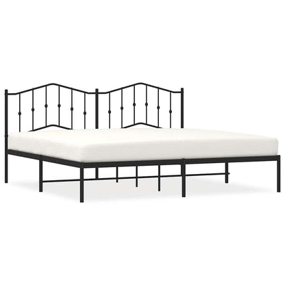 vidaXL Bed Frame | Black | Steel | Double | Bed Frame | Rectangular | Modern 2