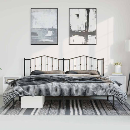 vidaXL Bed Frame | Black | Steel | Double | Bed Frame | Rectangular | Modern 3