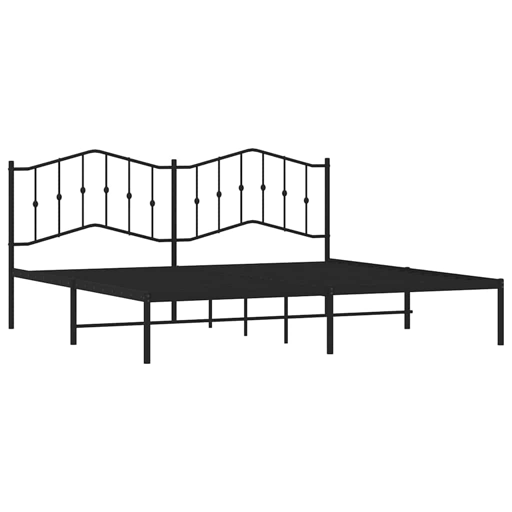 vidaXL Bed Frame | Black | Steel | Double | Bed Frame | Rectangular | Modern 5