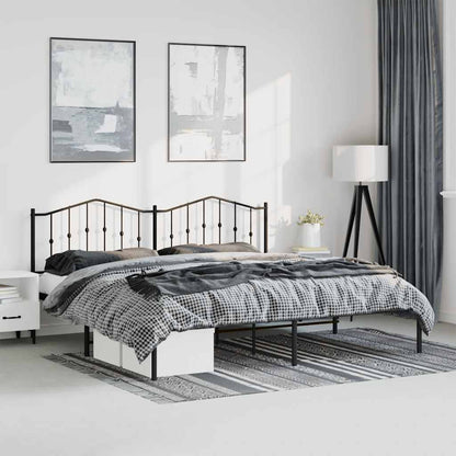 vidaXL Bed Frame | Black | Steel | Double | Bed Frame | Rectangular | Modern 1