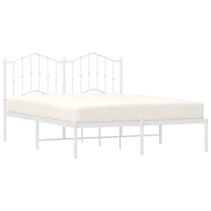 vidaXL Bed Frame | White | Steel | 135x190 cm | Bed Frame | Rectangular 4