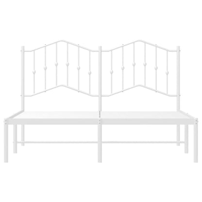 vidaXL Bed Frame | White | Steel | 135x190 cm | Bed Frame | Rectangular 6