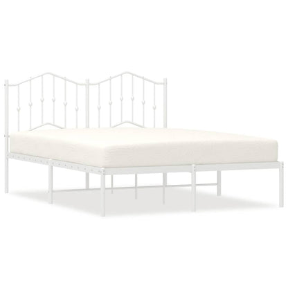 vidaXL Bed Frame | White | Powder-Coated Steel | King | Bed Frame | Rectangular 2