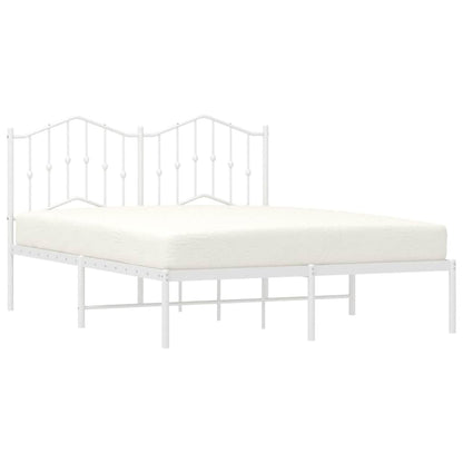 vidaXL Bed Frame | White | Powder-Coated Steel | King | Bed Frame | Rectangular 4