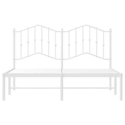 vidaXL Bed Frame | White | Powder-Coated Steel | King | Bed Frame | Rectangular 6