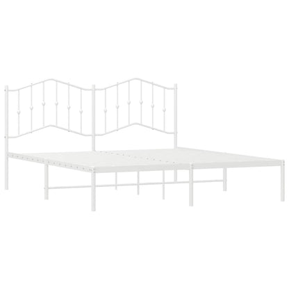 vidaXL Bed Frame | White | Steel | 183x213 cm | Bed Frame | Rectangular 5