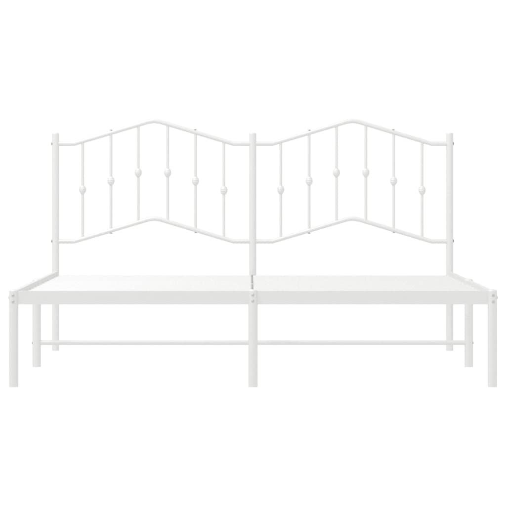 vidaXL Bed Frame | White | Steel | 183x213 cm | Bed Frame | Rectangular 6