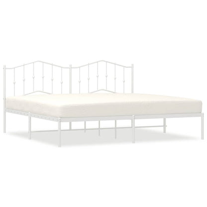 vidaXL Bed Frame | White | Steel | 193x203 cm | Bed Frame | Rectangular 2