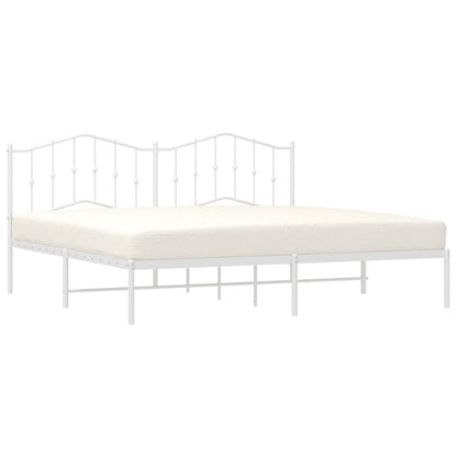 vidaXL Bed Frame | White | Steel | 193x203 cm | Bed Frame | Rectangular 4