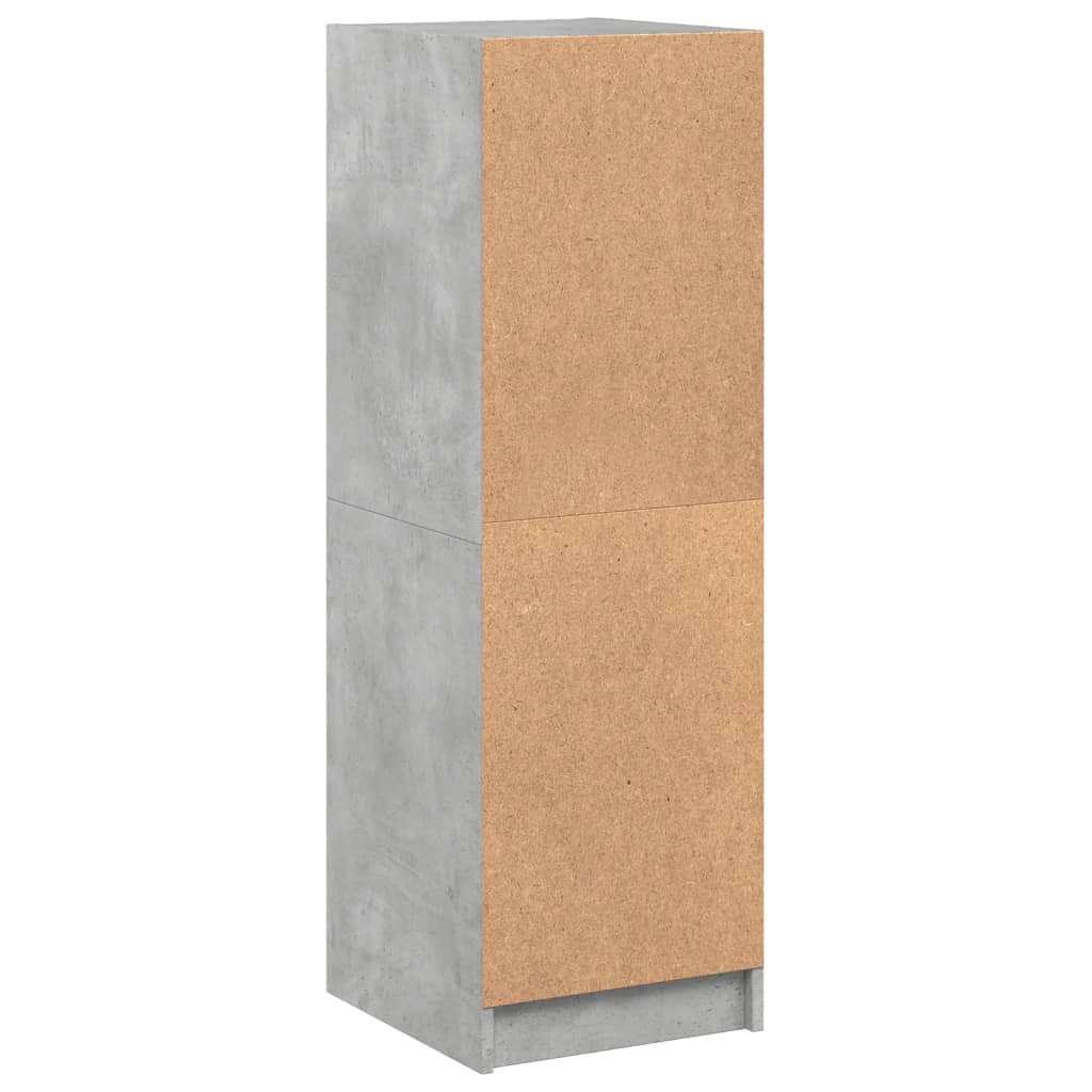 Highboard with Glass Doors Concrete Grey