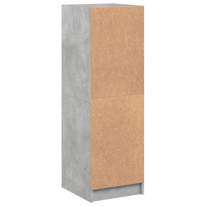 Highboard with Glass Doors Concrete Grey