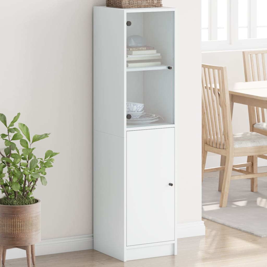 vidaXL Highboard with Glass Door 35x37x142 cm