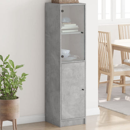 vidaXL Highboard with Glass Door 35x37x142 cm