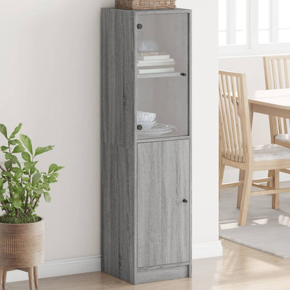 vidaXL Highboard with Glass Door 35x37x142 cm