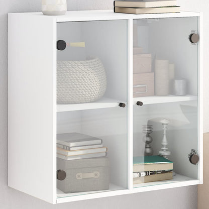vidaXL Wall Cabinet with Glass Doors 68x37x68.5 cm