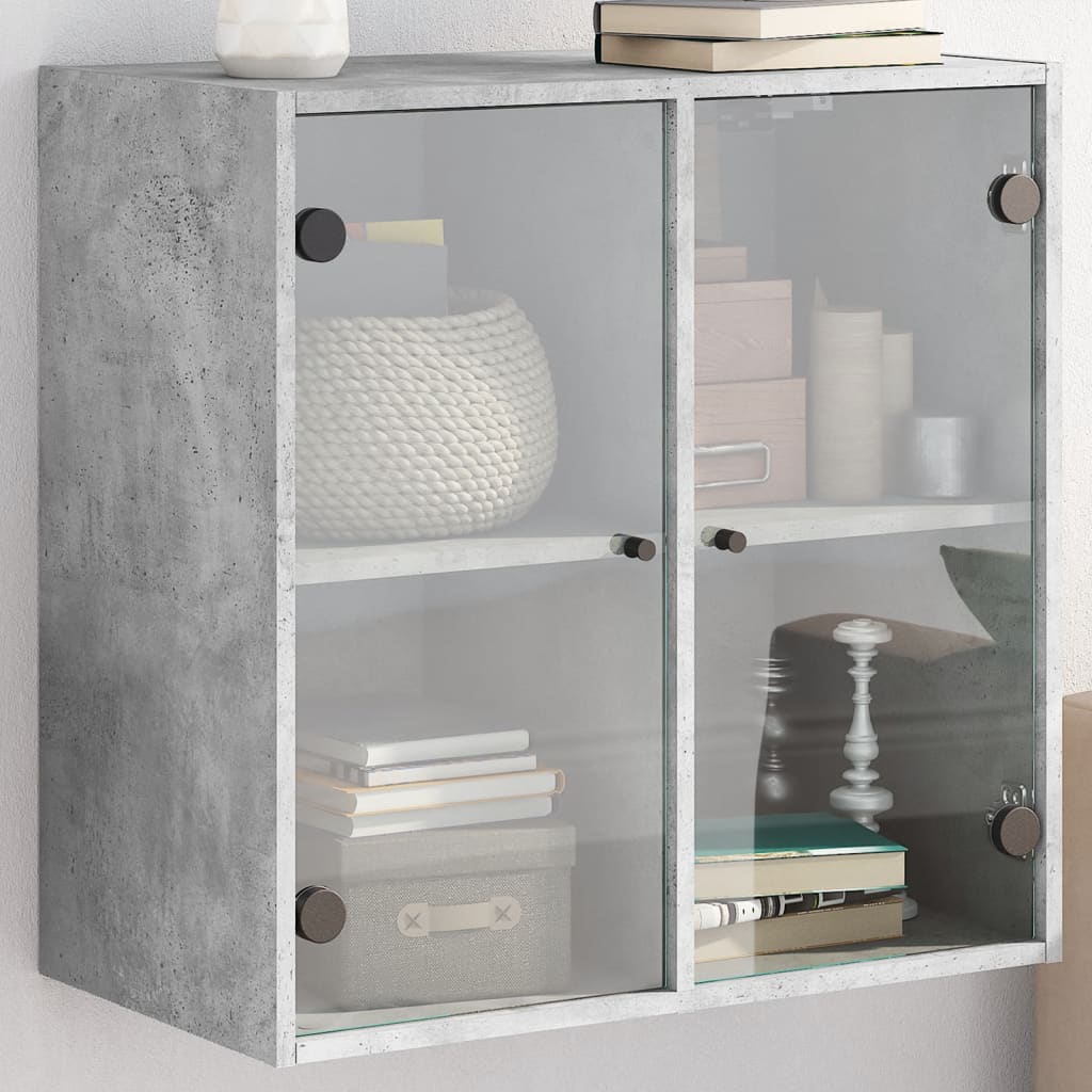 vidaXL Wall Cabinet with Glass Doors 68x37x68.5 cm