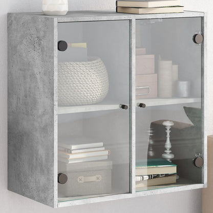 vidaXL Wall Cabinet with Glass Doors 68x37x68.5 cm
