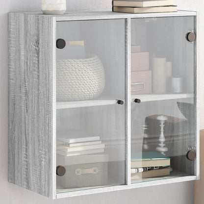 vidaXL Wall Cabinet with Glass Doors 68x37x68.5 cm