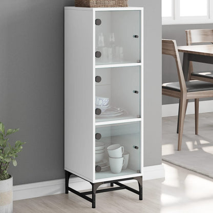vidaXL Highboard with Glass Doors 35x37x120 cm