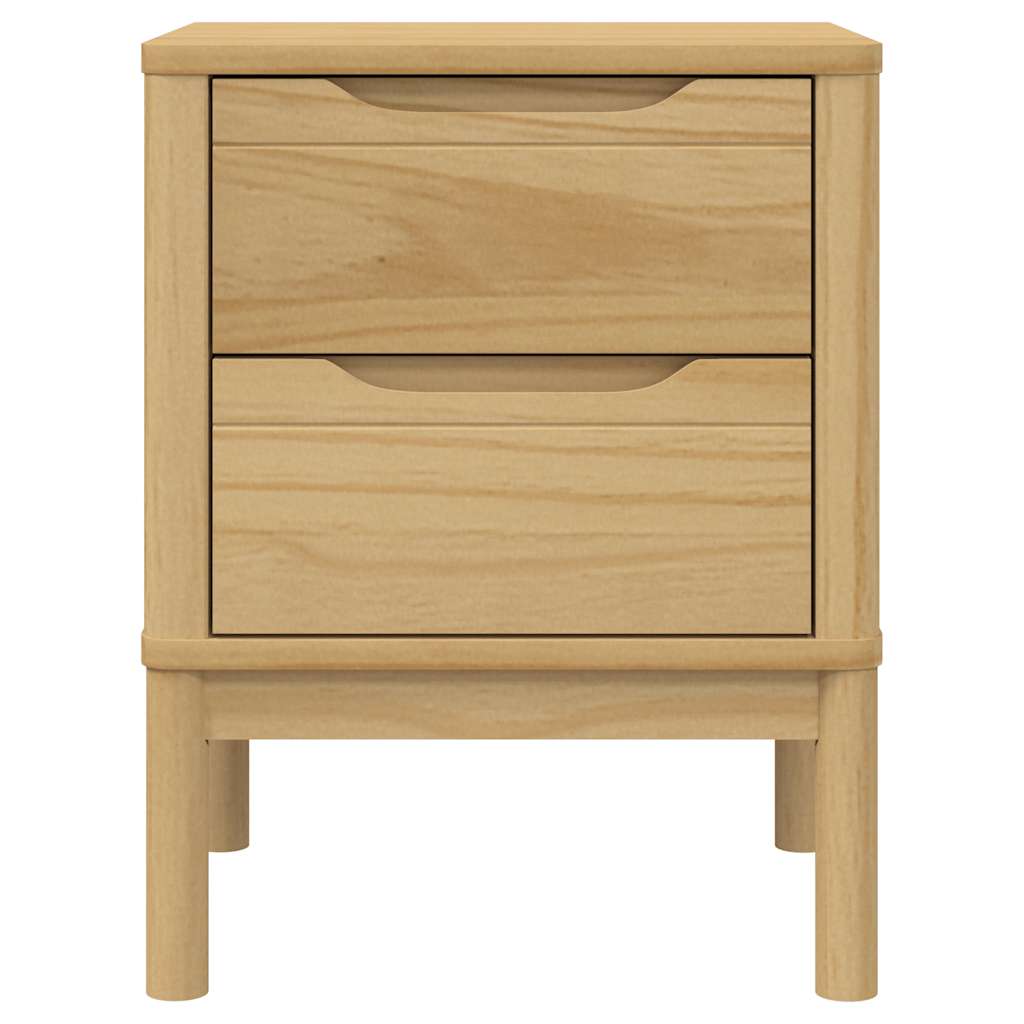vidaXL Bedside Cabinet FLORO Wax Brown 45x39x57 cm Solid Wood Pine 5