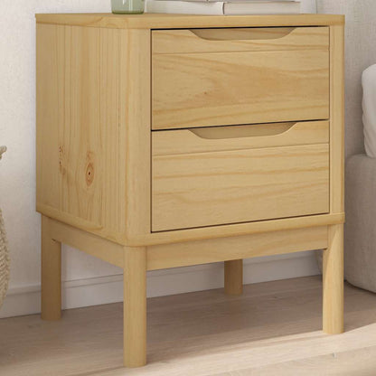 vidaXL Bedside Cabinet FLORO Wax Brown 45x39x57 cm Solid Wood Pine 1