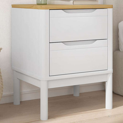 vidaXL Bedside Cabinet "FLORO" 45x39x57 cm Solid Wood Pine