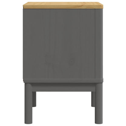 vidaXL Bedside Cabinet FLORO Grey 45x39x57 cm Solid Wood Pine 6