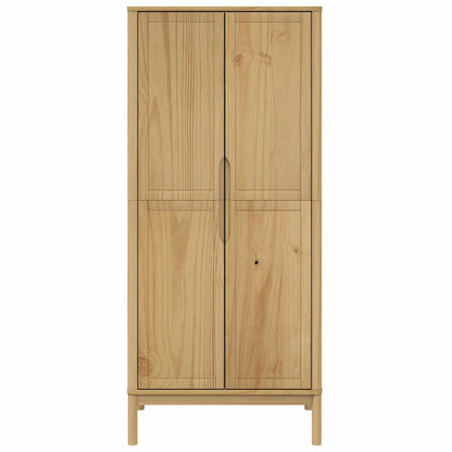 vidaXL Wardrobe FLORO Wax Brown 77x53x171 cm Solid Wood Pine 5
