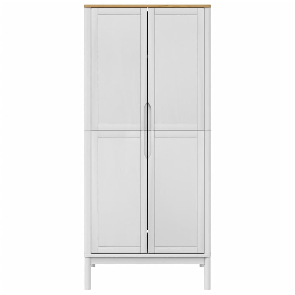vidaXL Wardrobe FLORO White 77x53x171 cm Solid Wood Pine 5