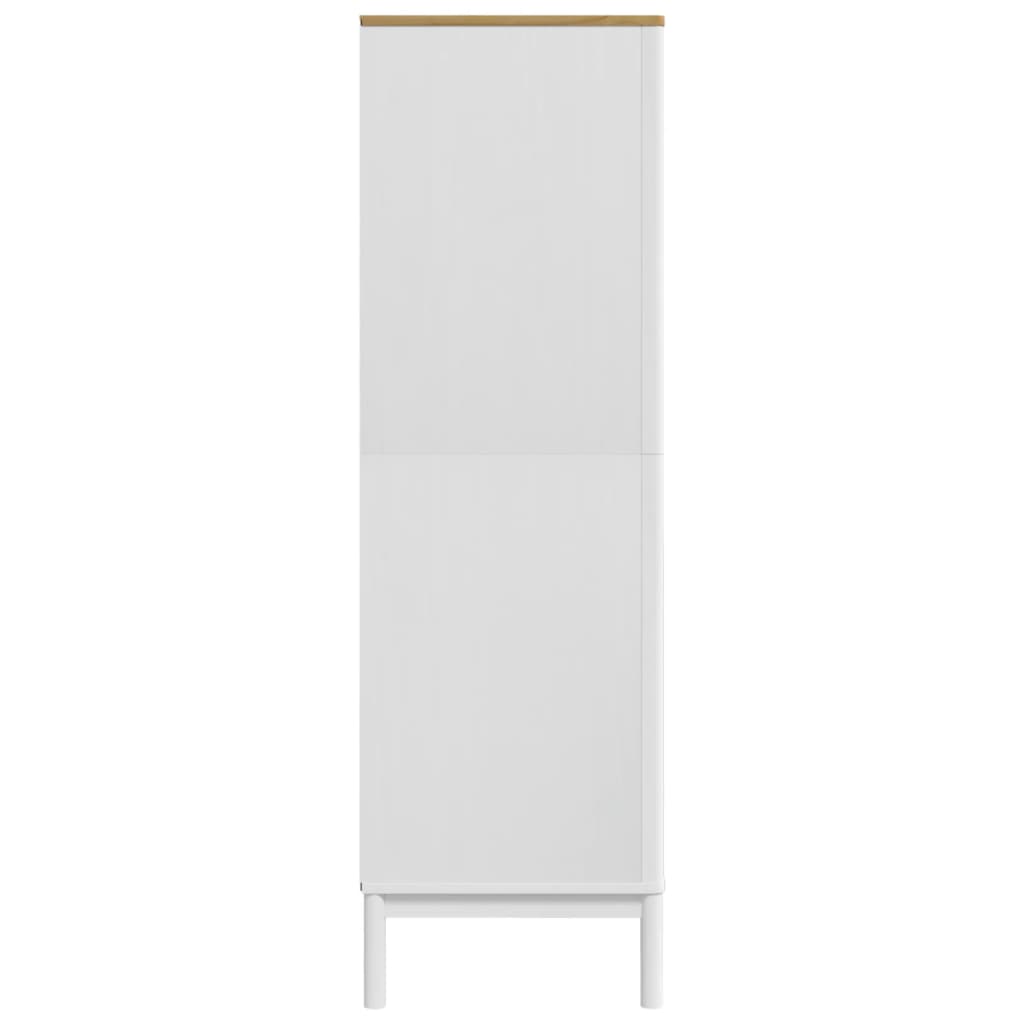vidaXL Wardrobe FLORO White 77x53x171 cm Solid Wood Pine 6