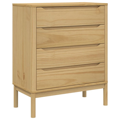 vidaXL Chest of Drawers FLORO Wax Brown Solid Wood Pine 2