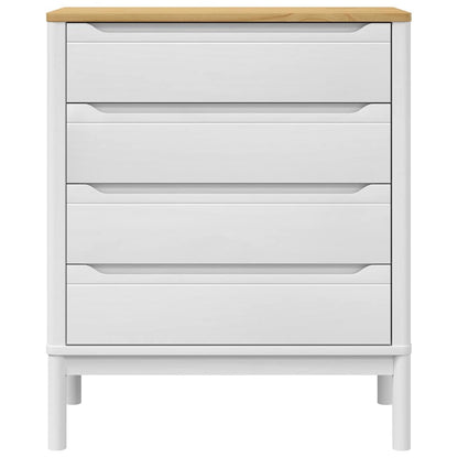 vidaXL Chest of Drawers FLORO White Solid Wood Pine 5