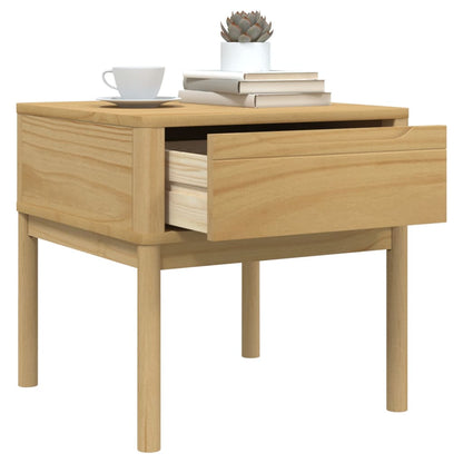 vidaXL Lamp Table FLORO Wax Brown 55x55x54 cm Solid Wood Pine 4