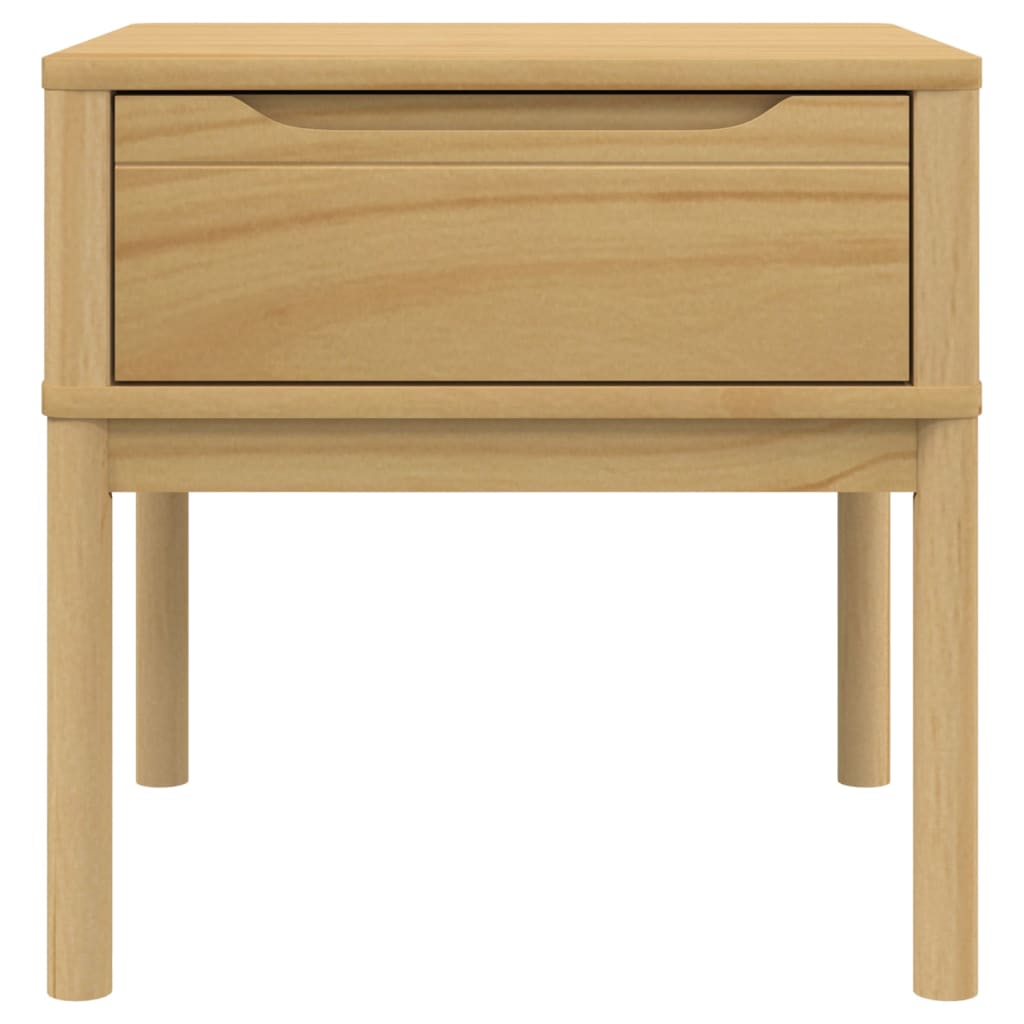 vidaXL Lamp Table FLORO Wax Brown 55x55x54 cm Solid Wood Pine 5