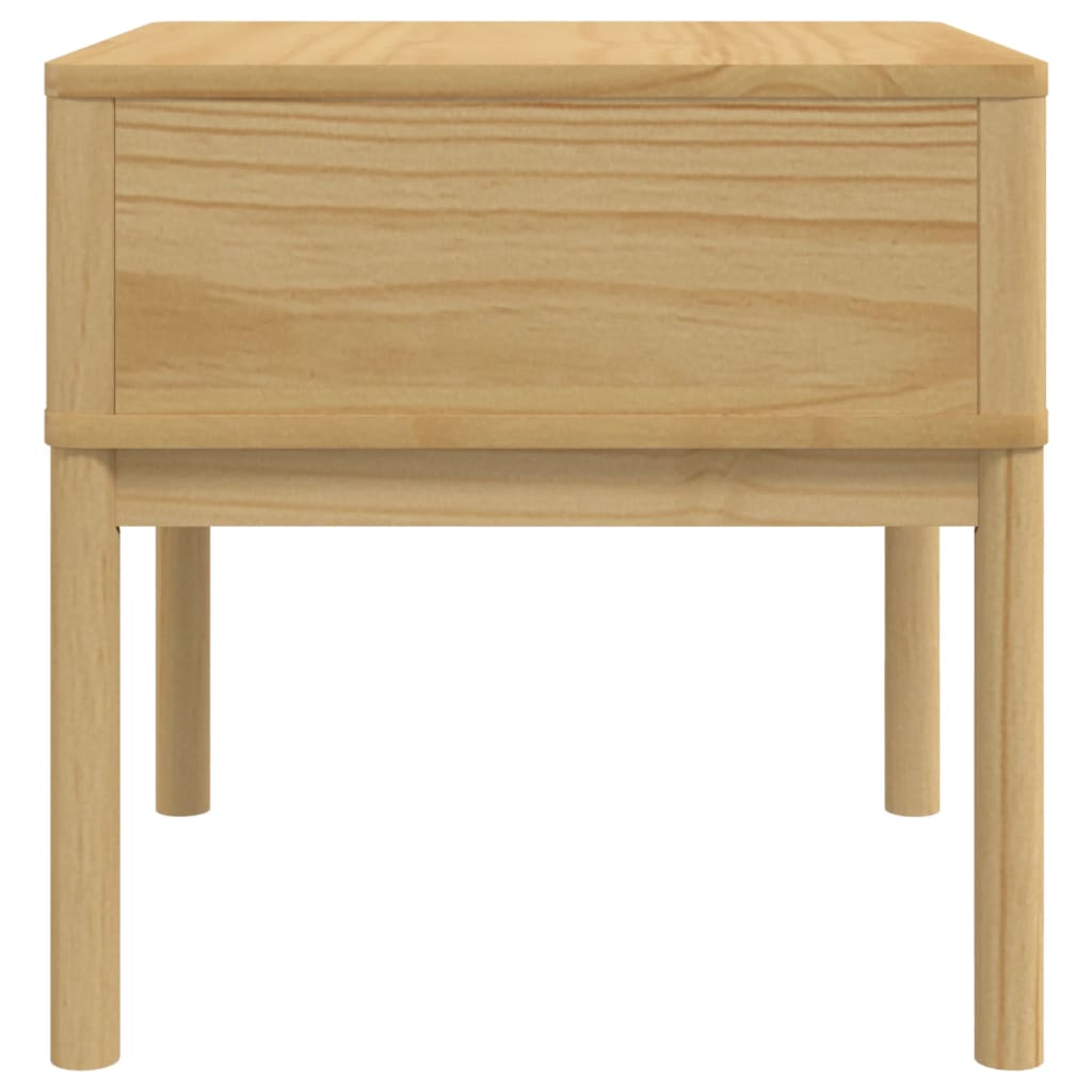 vidaXL Lamp Table FLORO Wax Brown 55x55x54 cm Solid Wood Pine 6