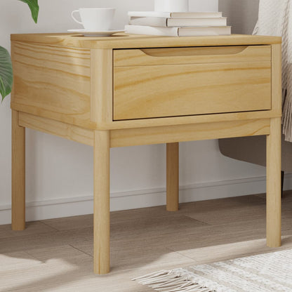 vidaXL Lamp Table FLORO Wax Brown 55x55x54 cm Solid Wood Pine 1