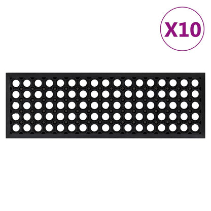 vidaXL Stair Treads 10 pcs 25x75 cm Rubber 1