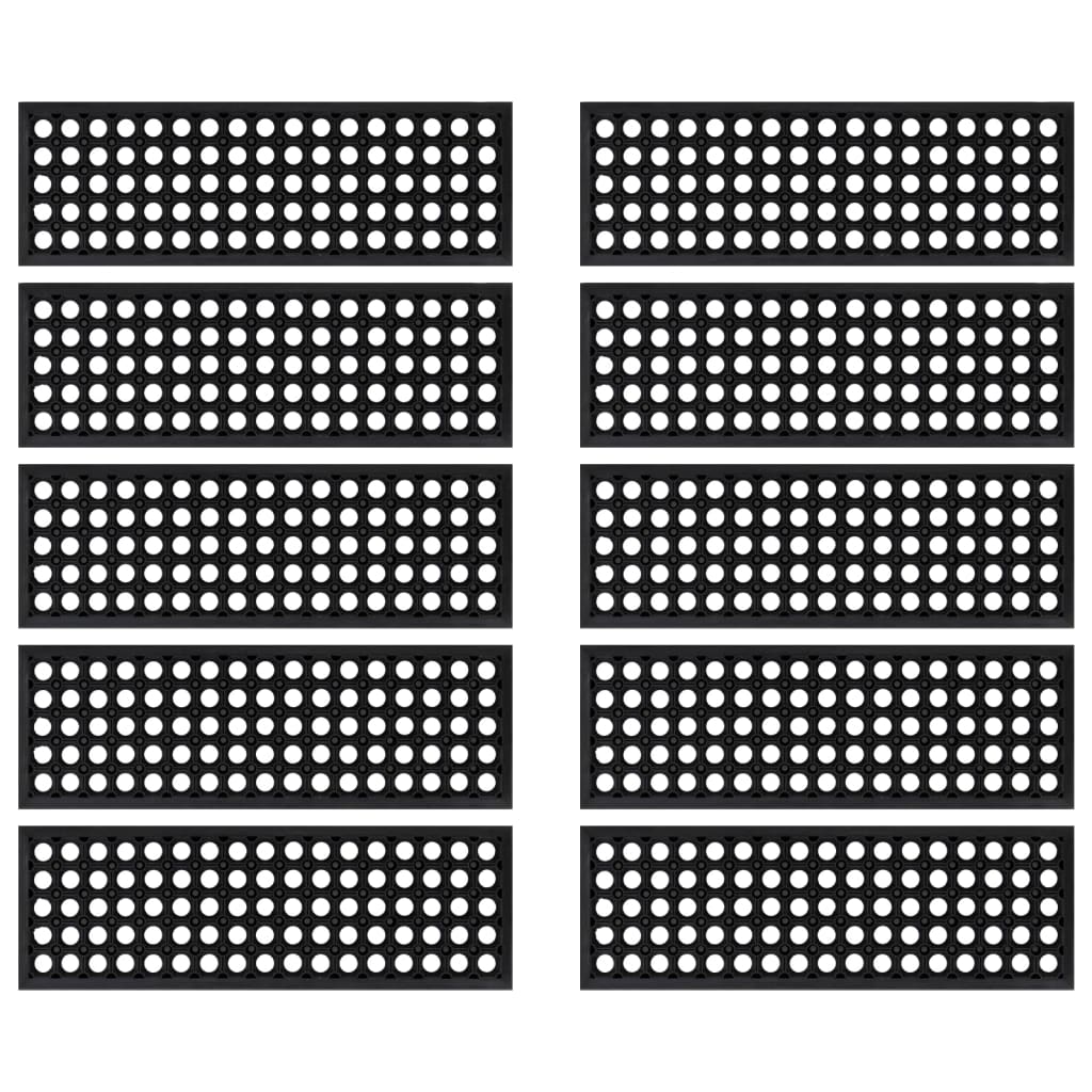 vidaXL Stair Treads 10 pcs 25x75 cm Rubber 3