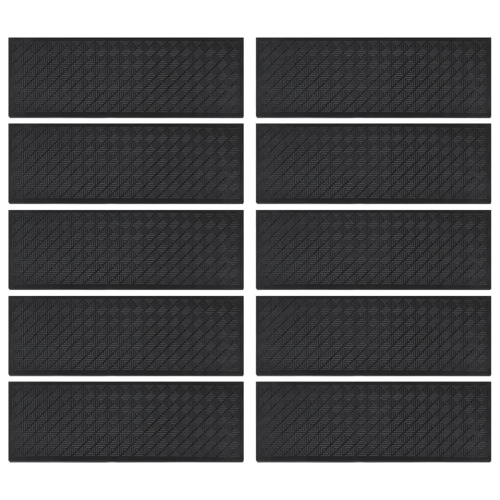 vidaXL Stair Treads 10 pcs 25x75 cm Rubber 3