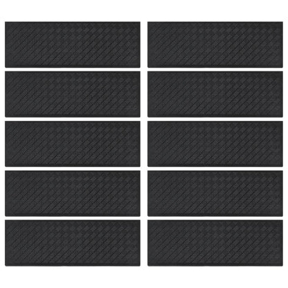 vidaXL Stair Treads 10 pcs 25x75 cm Rubber 3