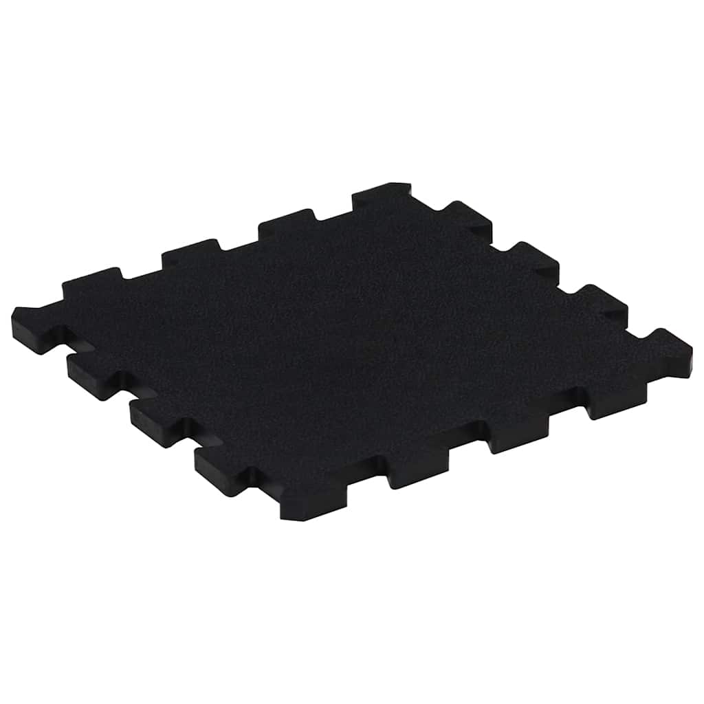 vidaXL Rubber Floor Tiles 16 pcs Black 16 mm 30x30 cm 4